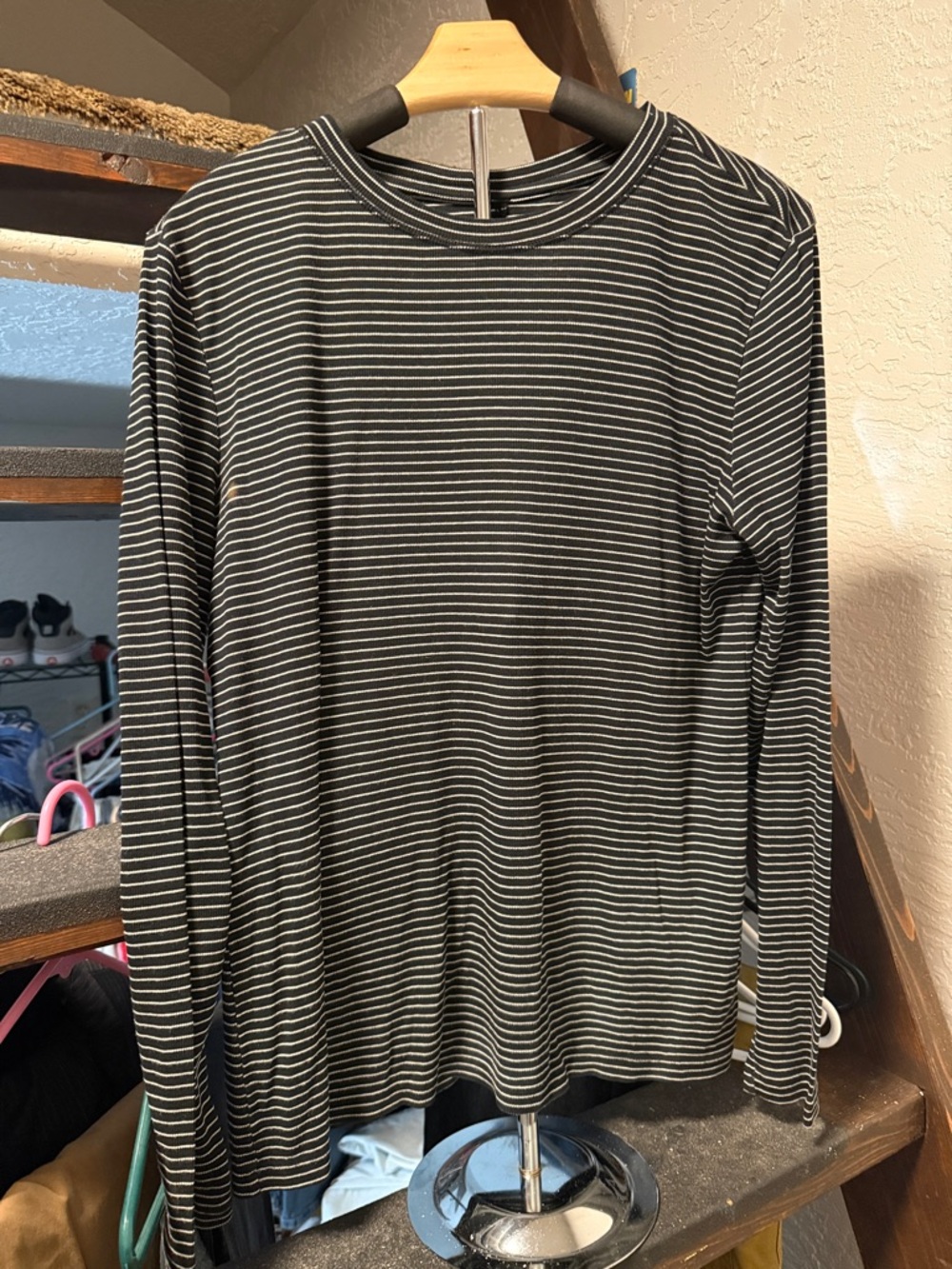 Universal Thread Black and White Striped Tee